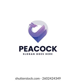 Peacock Gradient Colorful Logo Template