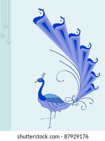 Peacock hand drawn