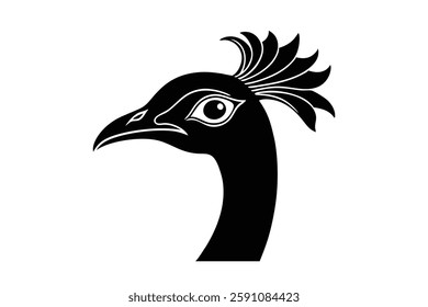 peacock head clipart vector illustration