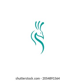 Peacock head vector illustration for icons, symbols and logos. suitable for logos of all types of businesses