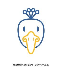 Peacock icon. Animal head vector. Agriculture sign. Graph symbol for your web site design, logo, app, UI. EPS10.