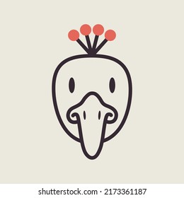 Icono de pavo real. Vector de cabeza animal. Señal de agricultura. Símbolo gráfico para el diseño del sitio web, logotipo, aplicación, interfaz de usuario. EPS10.