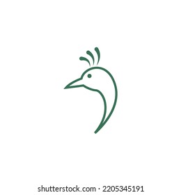 Peacock icon logo design illustration 