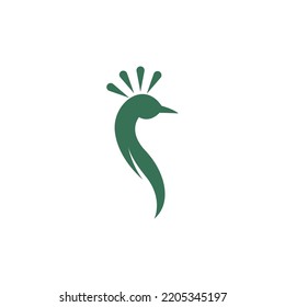 Peacock icon logo design illustration 
