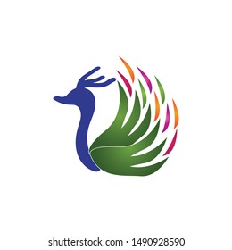 Peacock icon and symbol vector illustration