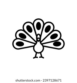 Pfau-Symbol, Vektorgrafik-Stockillustration