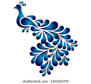 peacock illustration vector