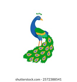 Peacock, Indian Symbol Vector Illustration