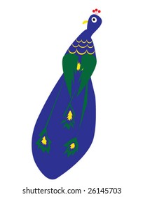 peacock isolated