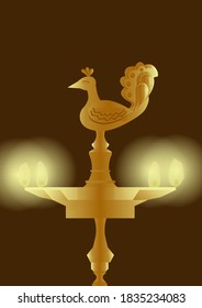 Peacock Lamp
A lamp taken out of storage to bring out the festivity of the the occasion being celebrated, be it a pooja, a wedding or Diwali.