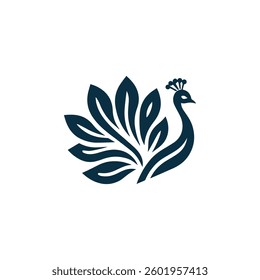 Peacock leaf logo for sale.