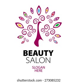 peacock logo for beauty salon