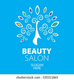 peacock logo for beauty salon