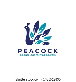 Peacock logo design can be used as symbols, brand identity, company logo, icons, or others. Color and text can be changed according to your need.