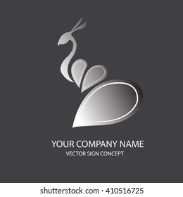 peacock  Logo design for the company, Vector illustration

