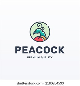 DISEÑO DE LOGOTIPO DE PEACOCK VECTOR PREMIUM