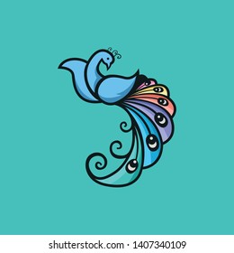 peacock logo design ready to use