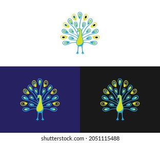 peacock logo design reference eps
