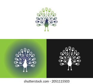 peacock logo design reference eps