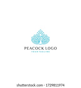 Peacock Logo design vector, premium logo, Peacock Logo design vector template Linear style