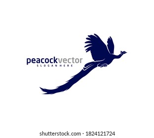 Peacock logo design vector template, Peacock bird illustration