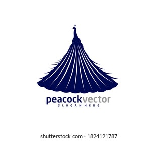 Peacock logo design vector template, Peacock bird illustration