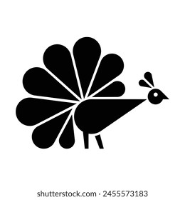 Peacock logo. Icon design. Template elements	