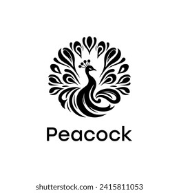 Peacock logo simple elegance and clean