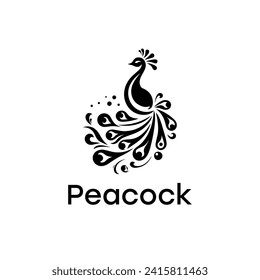 Peacock logo simple elegance and clean
