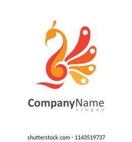 peacock logo template