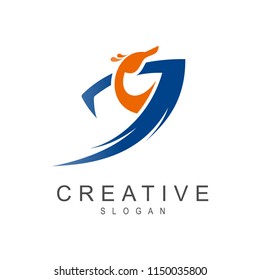 peacock logo template, shield logo and bird in it with a simple look, the logo is ready for use
