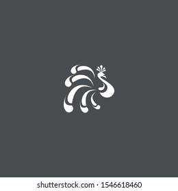 peacock logo vector icon download