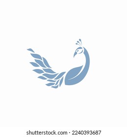 Peacock logo vector icon illustration