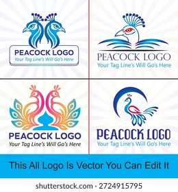LOGOTIPO PEACOCK PARA O SEU VETOR EMPRESARIAL