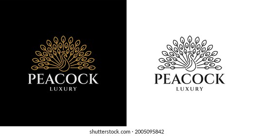 Peacock Luxury Logo Monoline Classic