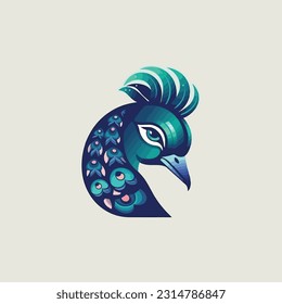peacock Mascot logo for a beauty products company