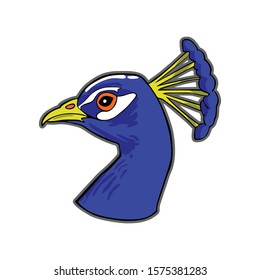 peacock mascot logo design vector