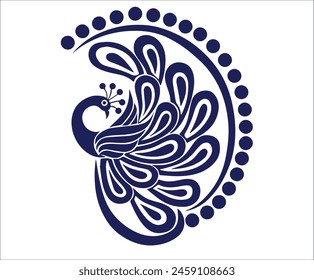 Peacock Motive Design, Vector File