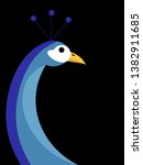 Peacock on a dark background