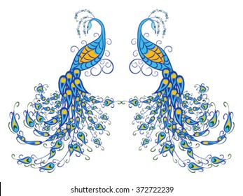 Peacock pair