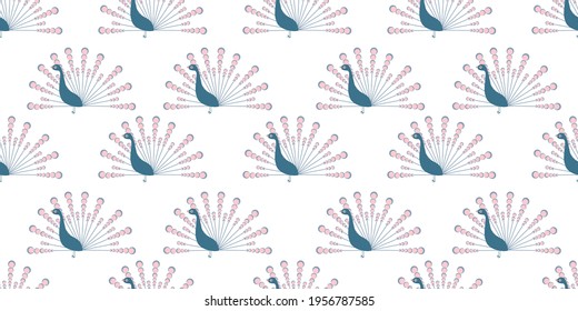 Patrón de pavo real. PATRÓN DE ESTILO CHINO. LA PIEL ESTILIZADA. Ilustración vectorial.