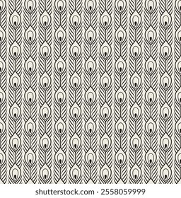 Peacock Seamless Pattern EPS Vector