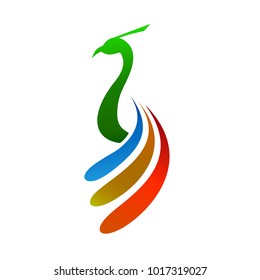 Peacock Silhouette Logo