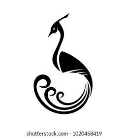 Peacock Silhouette Logo