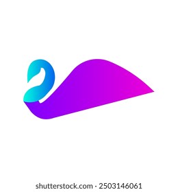 peacock swan logo icon vector eps