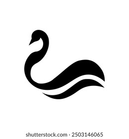 peacock swan logo icon vector eps
