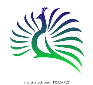 Peacock Symbol Jpeg Bitmap Version Available Stock Vector (Royalty Free ...