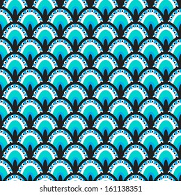 Peacock tail  Seamless Pattern