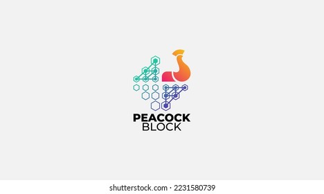 Pacock-Tech-Logo-Design-Vektorgrafik