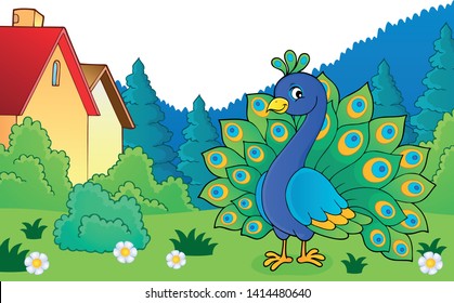 Peacock theme image 4 - eps10 vector illustration.